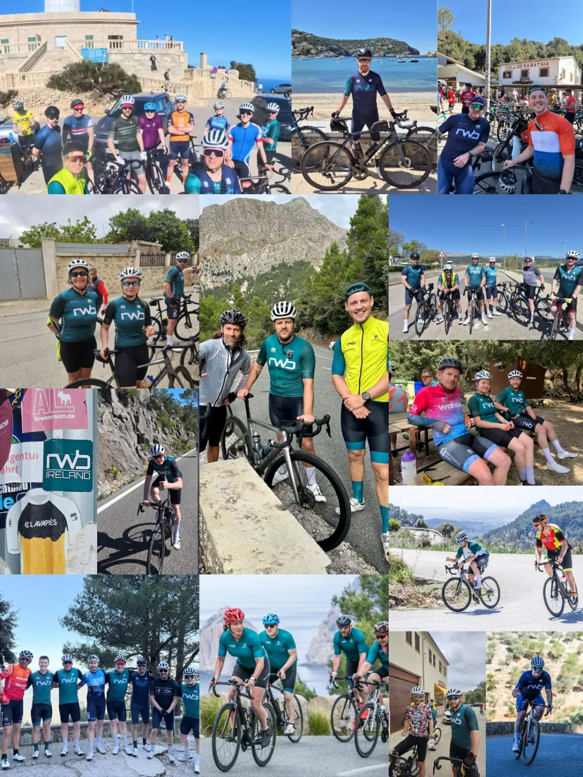 RWB Ireland Costa Blanca cycling collage