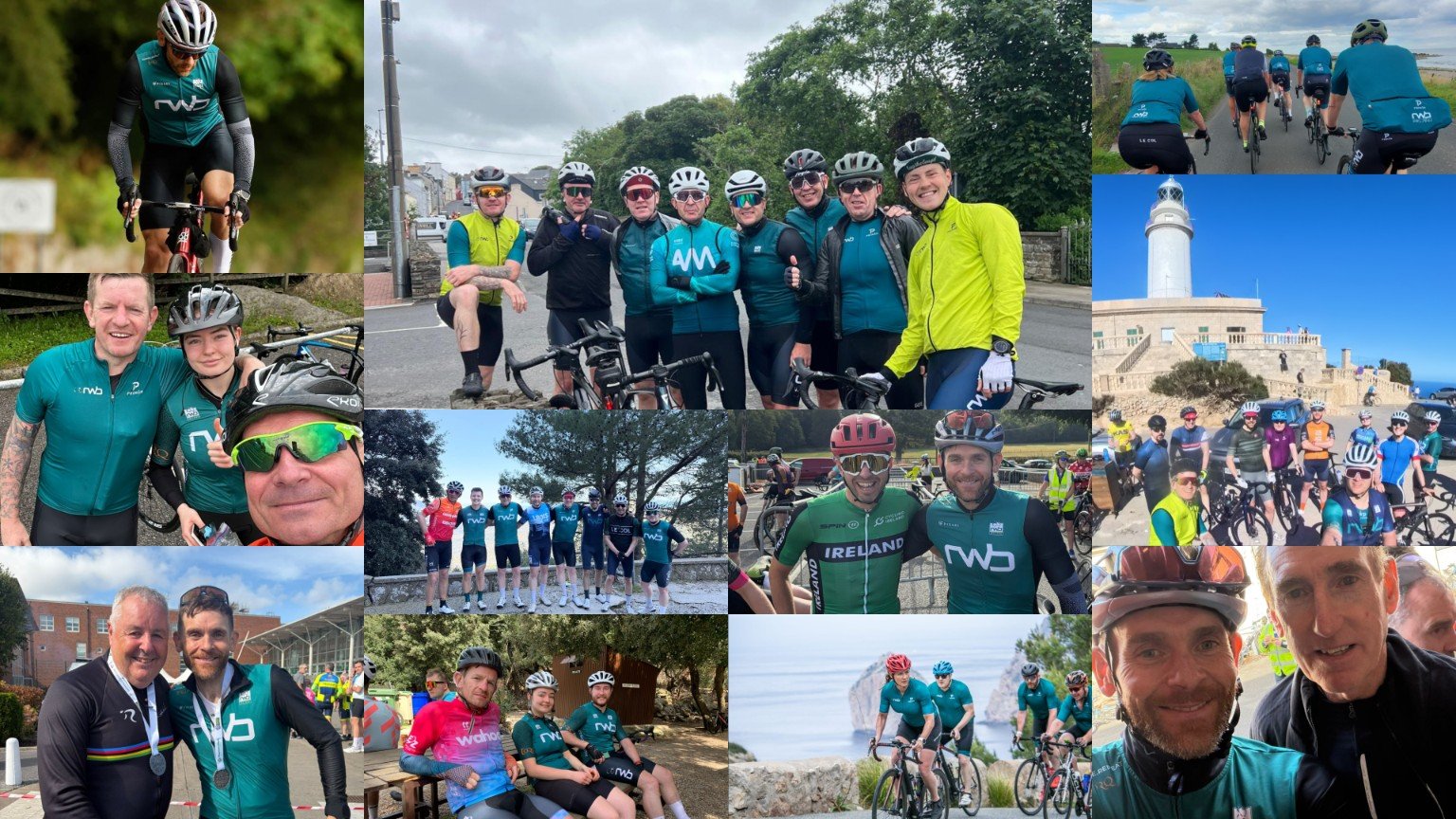 RWB Ireland cycling club collage